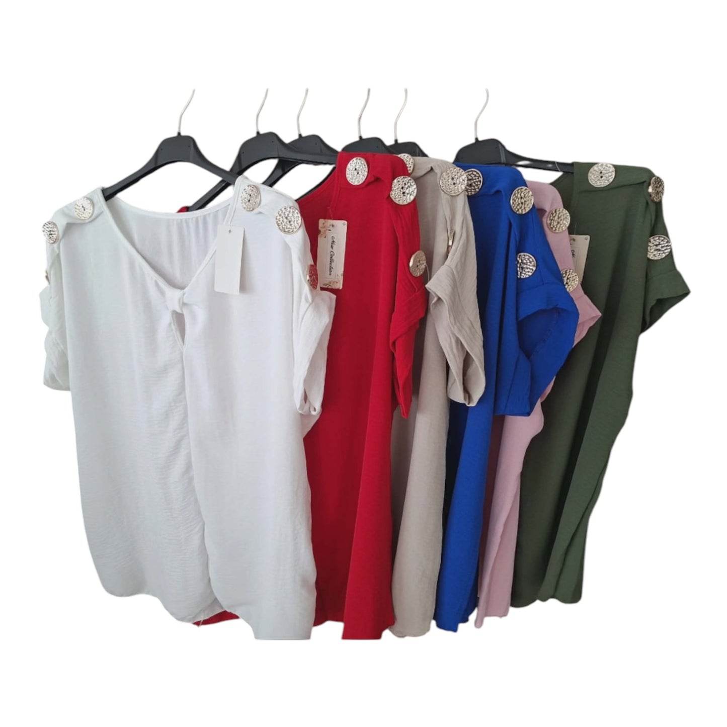 Tee shirt fluide, différentes couleurs. TU: 38-44